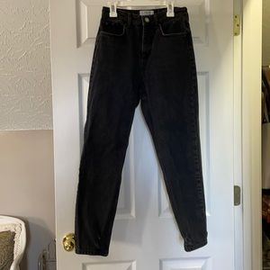 Topshop black straight leg jeans